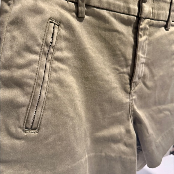 Level 99 Anthropologie Brit High Rise Trouser Shorts Cedar Green Tailored 27 - Picture 9 of 12